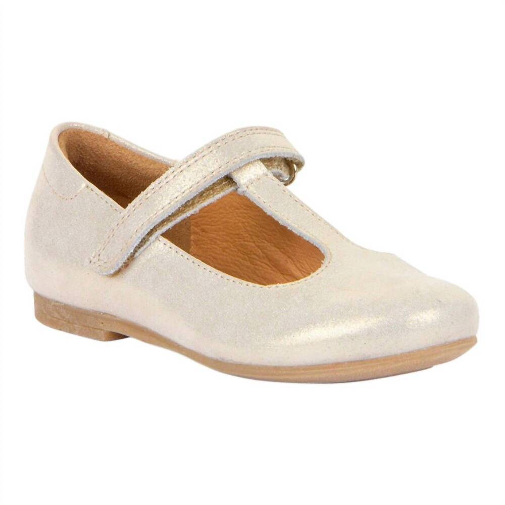 NEW FRODDO girls fiona t-bar dress shoes in gold